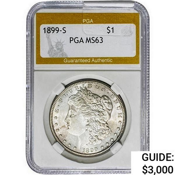 1899-S Morgan Silver Dollar PGA MS63