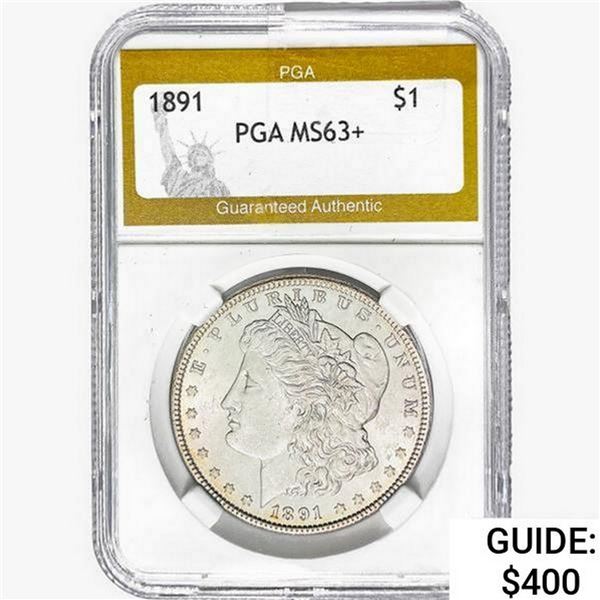 1891 Morgan Silver Dollar PGA MS63+