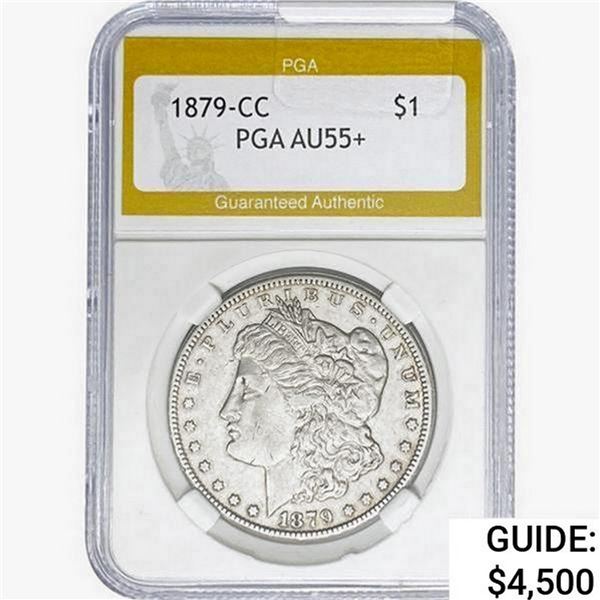 1879-CC Morgan Silver Dollar PGA AU55+