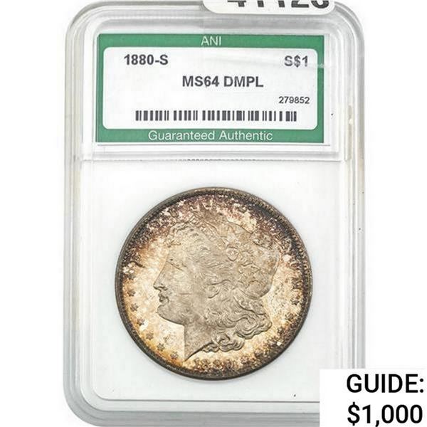 1880-S Morgan Silver Dollar ANI MS64 DMPL