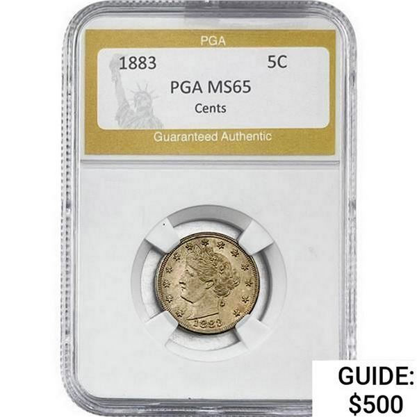 1883 Liberty Victory Nickel PGA MS65 CENTS