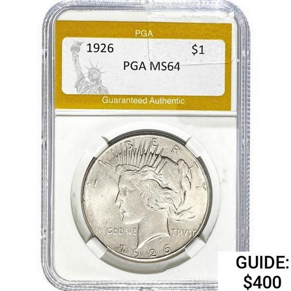 1926 Silver Peace Dollar PGA MS64