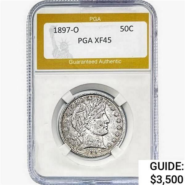 1897-O Barber Half Dollar PGA XF45