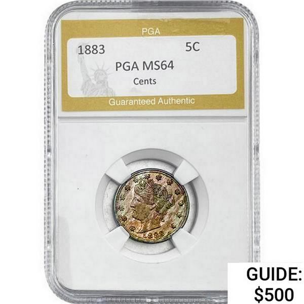 1883 Liberty Victory Nickel PGA MS64 Cents