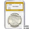 1934 Silver Peace Dollar PGA MS65