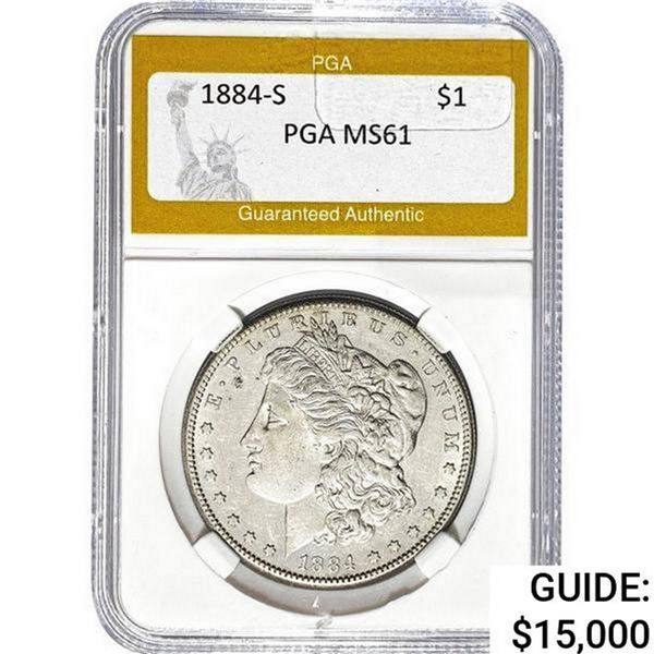 1884-S Morgan Silver Dollar PGA MS61
