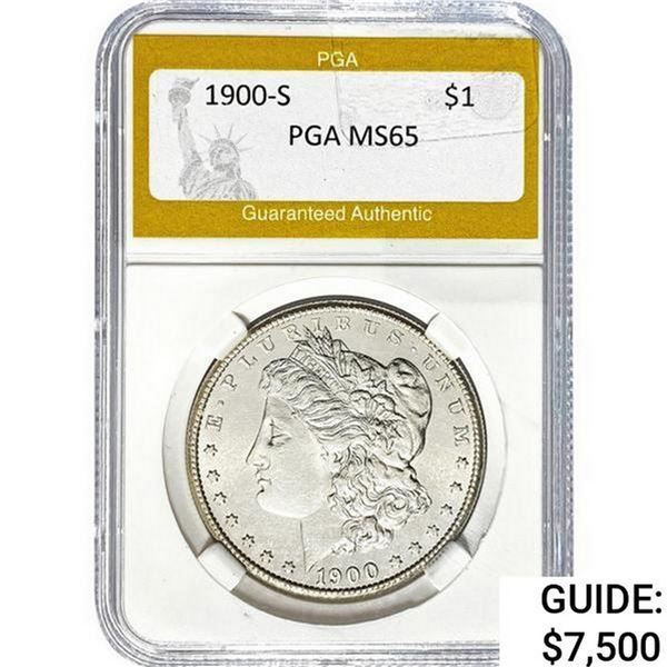 1900-S Morgan Silver Dollar PGA MS65