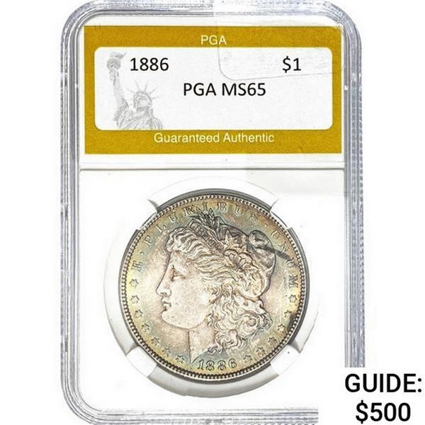 1886 Morgan Silver Dollar PGA MS65