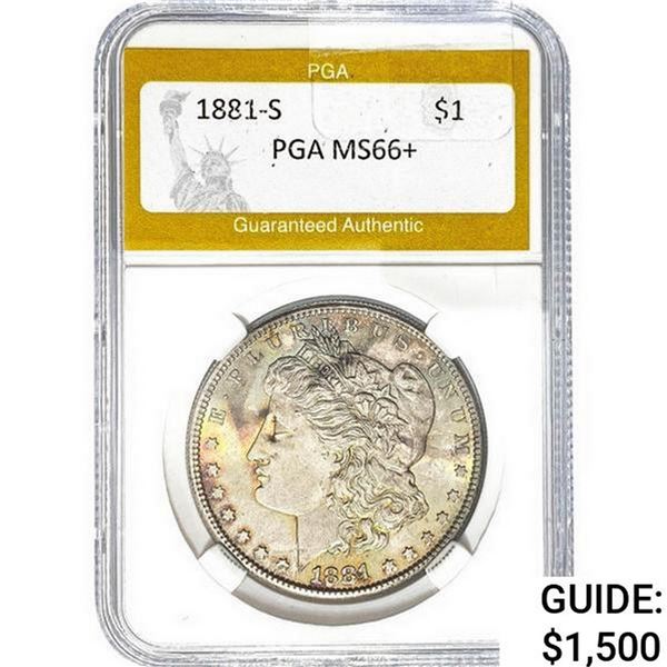 1881-S Morgan Silver Dollar PGA MS66+