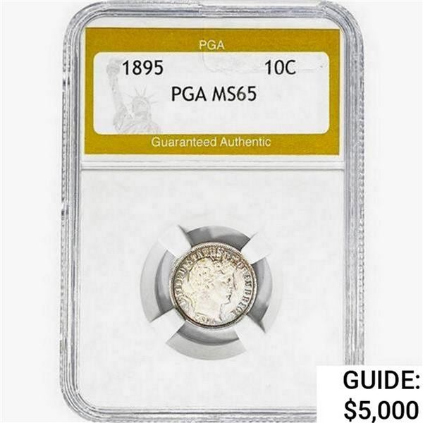 1895 Barber Dime PGA MS65
