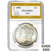 1885 Morgan Silver Dollar PGA MS64+ Toned