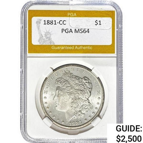 1881-CC Morgan Silver Dollar PGA MS64