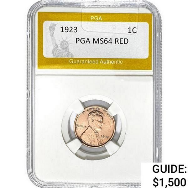 1923 Wheat Cent PGA MS64 Red