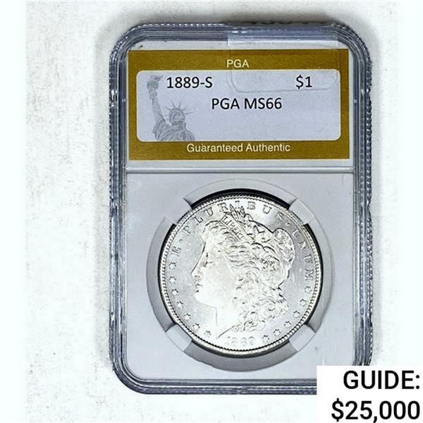 1889-S Morgan Silver Dollar PGA MS66