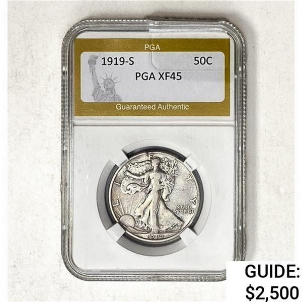 1919-S Walking Liberty Half Dollar PGA XF45