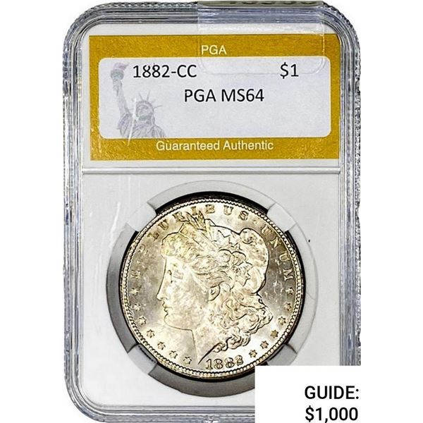 1882-CC Morgan Silver Dollar PGA MS64