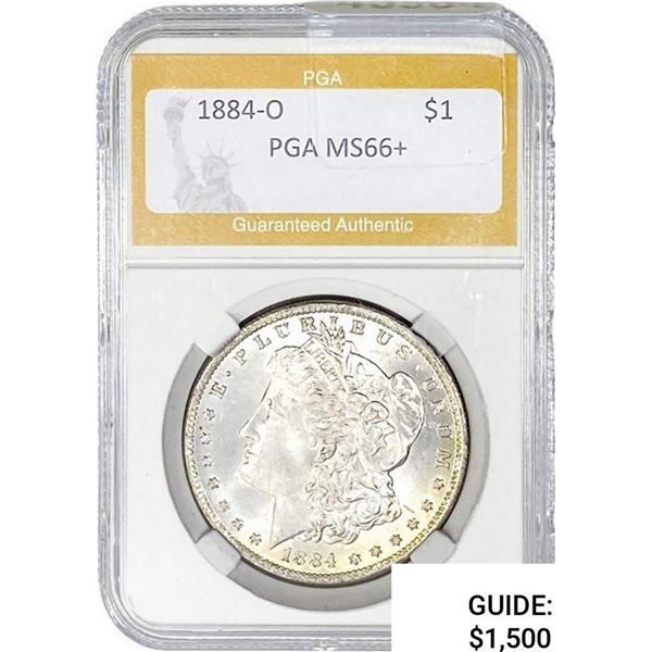 1884-O Morgan Silver Dollar PGA MS66+