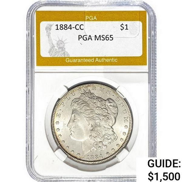 1884-CC Morgan Silver Dollar PGA MS65
