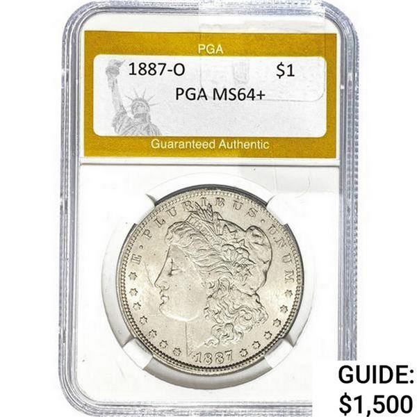 1887-O Morgan Silver Dollar PGA MS64+