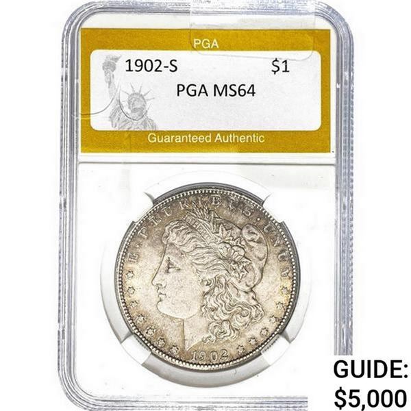 1902-S Morgan Silver Dollar PGA MS64