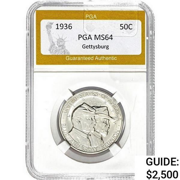 1936 Gettysburg Half Dollar PGA MS64