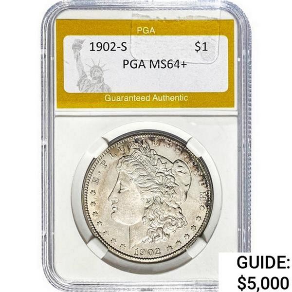 1902-S Morgan Silver Dollar PGA MS64+