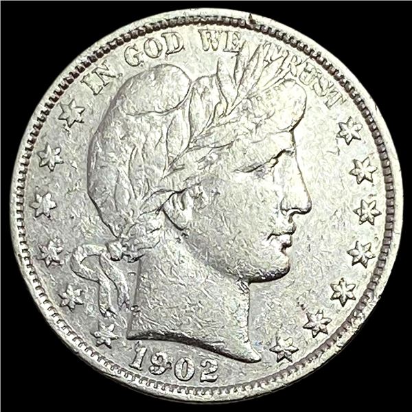 1902 Barber Half Dollar LIGHTLY CIRCULATED