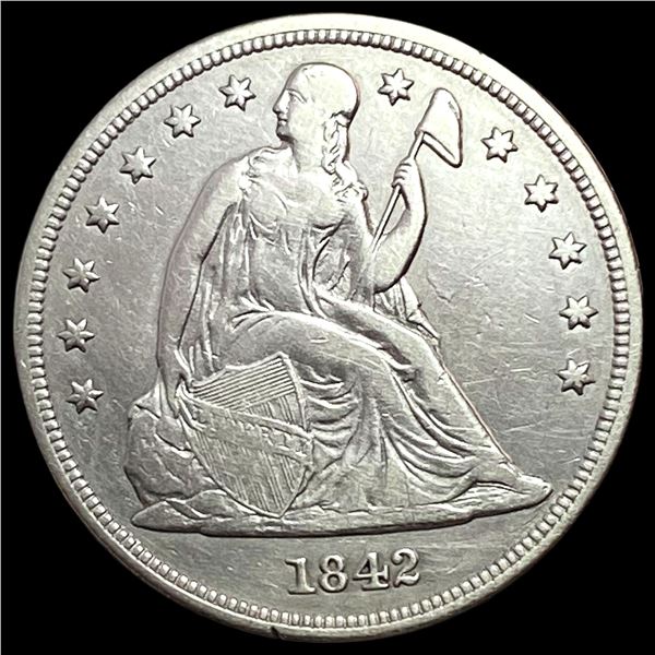 1842 Seated Liberty Dollar LIGHTLY CIRCULATED LIGHTLY CIRCULATED