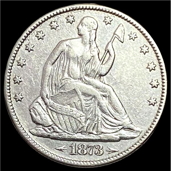 1873 Arrows Seated Liberty Half Dollar NEARLY UNCIRCULATED NEARLY UNCIRCULATED