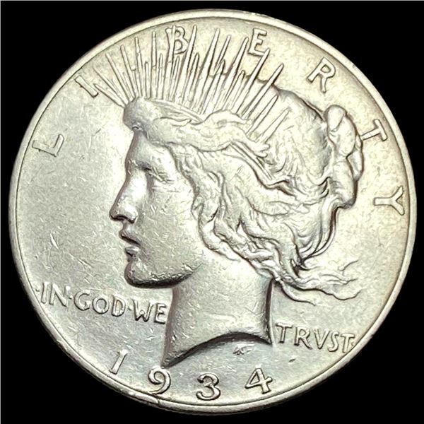 1934-D Peace Silver Dollar NEARLY UNCIRCULATED NEARLY UNCIRCULATED