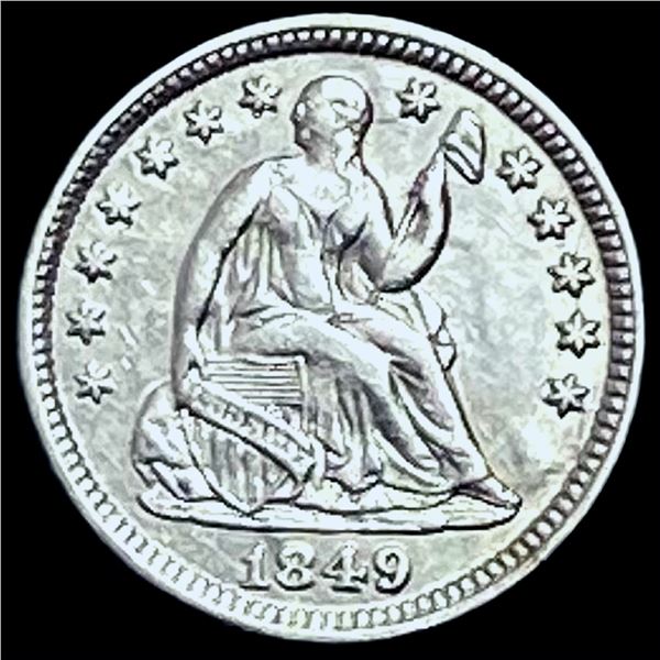 1849 Seated Liberty Half Dime CHOICE AU CHOICE AU
