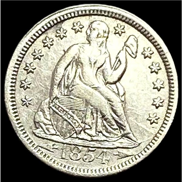 1854-O ARROWS Seated Liberty Dime LIGHT CIRC