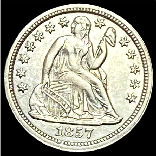 1857 Seated Liberty Dime NEARLY UNCIRCULATED