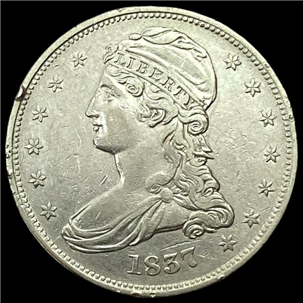 1837 Capped Bust Half Dollar NEARLY UNCIRCULATED