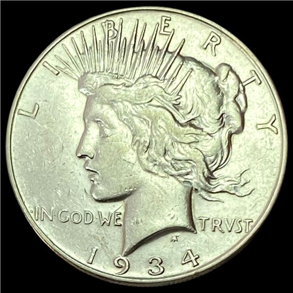 1934-S Silver Peace Dollar CLOSELY UNCIRCULATED
