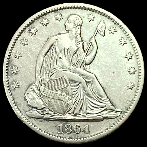 1864-S Seated Liberty Half Dollar CLOSELY UNCIRCULATED