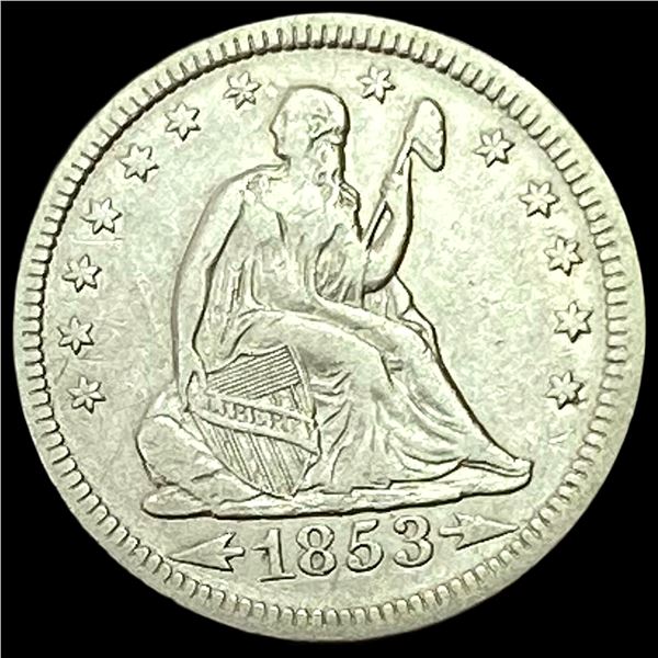 1853 Arrow Seated Liberty Quarter LIGHTLY CIRCULATED