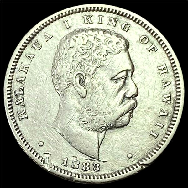 1883 Kingdom of Hawaii Half Dollar LIGHTLY CIRCULATED