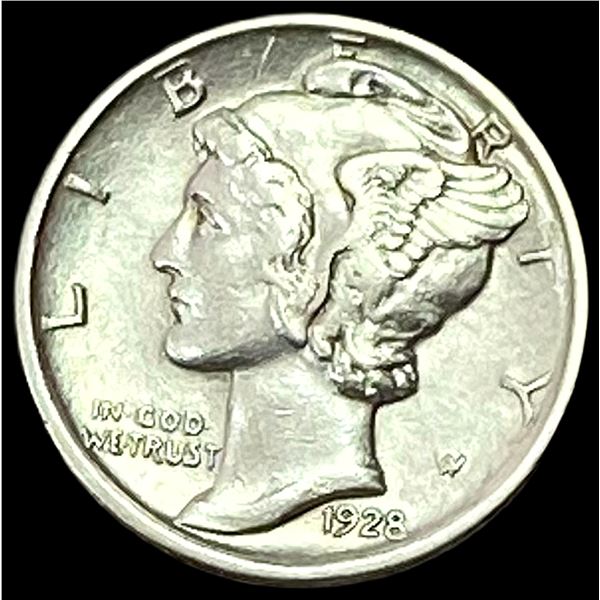 1928-D Mercury Dime NEARLY UNCIRCULATED