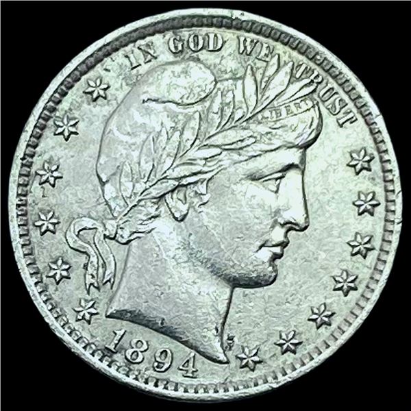 1894 Barber Quarter CHOICE AU