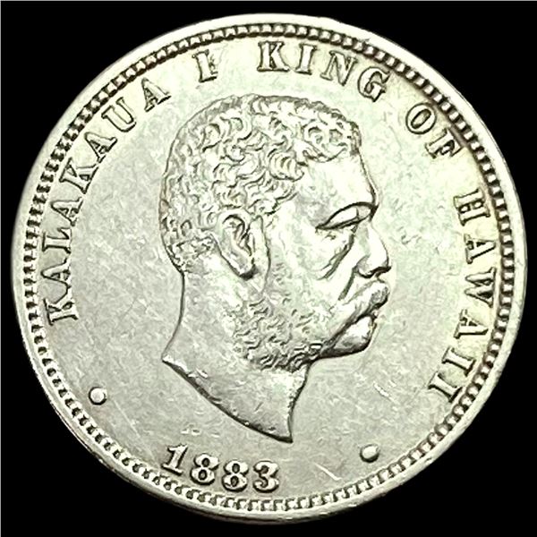 1883 Hawaii Quarter Dollar CLOSELY UNCIRCULATED CLOSELY UNCIRCULATED