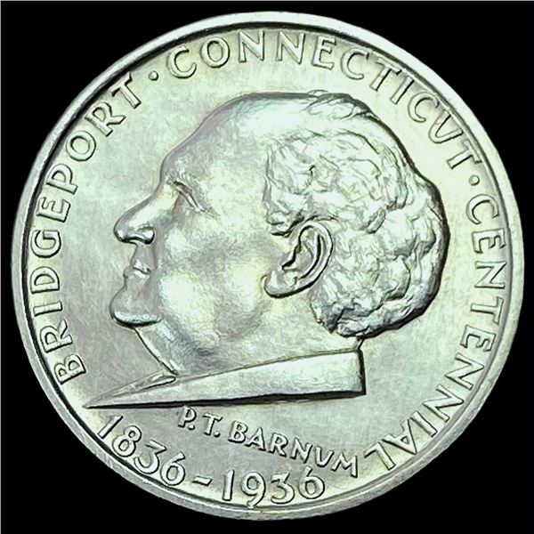 1936 Bridgeport Centennial Half Dollar GEM BU