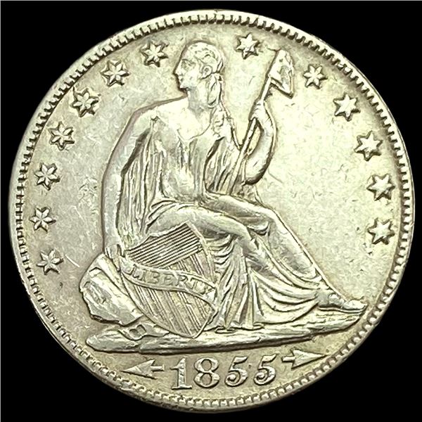 1855-O Arrows Seated Liberty Half Dollar CLOSELY UNCIRCULATED CLOSELY UNCIRCULATED