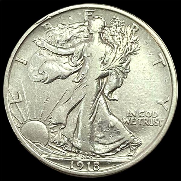 1918 Walking Liberty Half Dollar LIGHTLY CIRCULATED