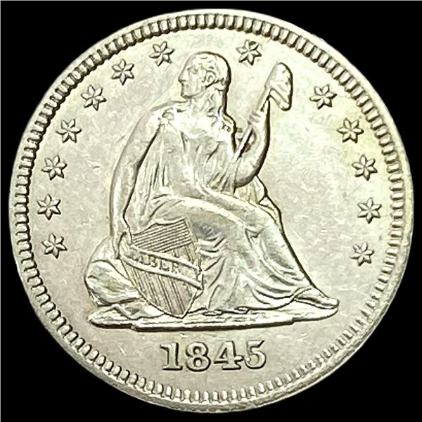 1845 Seated Liberty Quarter CLOSELY UNCIRCULATED