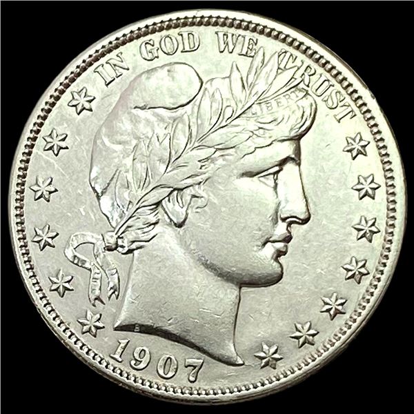 1907 Barber Half Dollar CLOSELY UNCIRCULATED CLOSELY UNCIRCULATED