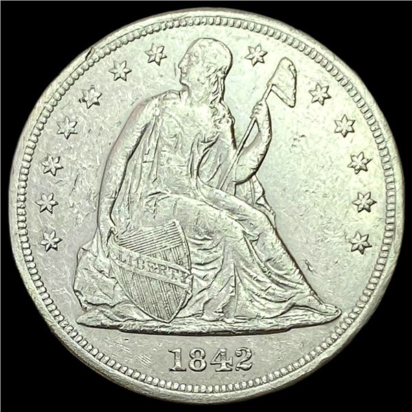 1842 Seated Liberty Dollar NEARLY UNCIRCULATED NEARLY UNCIRCULATED