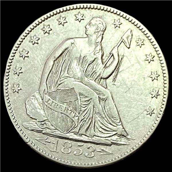 1853-O ARROWS Seated Liberty Half Dollar CLOSELY UNCIRCULATED CLOSELY UNCIRCULATED