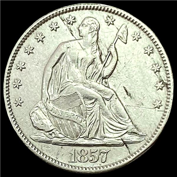 1857 Seated Liberty Half Dollar CLOSELY UNCIRCULATED CLOSELY UNCIRCULATED