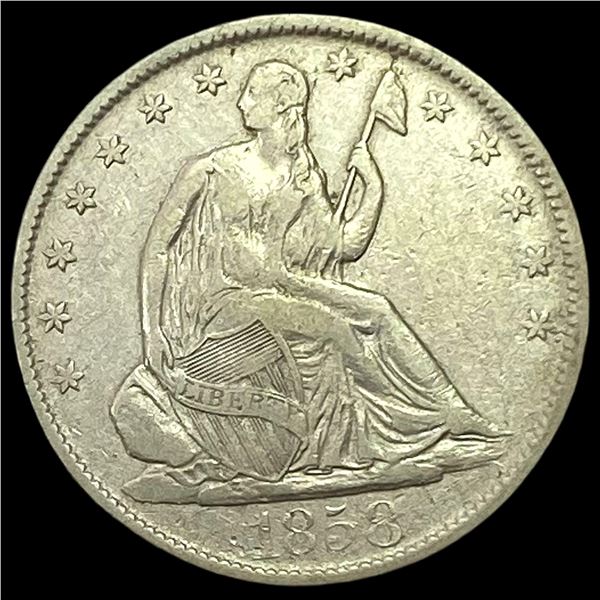 1858-O Seated Liberty Half Dollar LIGHTLY CIRCULATED